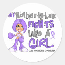 Mother-In-Law Fights Like Girl H Lymphoma 42.9 Stickers