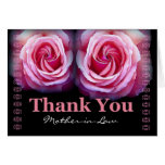 MOTHER-IN-LAW - Wedding Thank You with Pink Roses Card