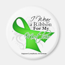 Mother Lime Green Ribbon - Lymphoma Refrigerator Magnets