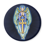 Mother Mary Guardian Angel Cross Design Refrigerator Magnets
