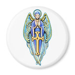Mother Mary Guardian Angel Cross Design Fridge Magnets