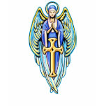 Mother Mary Guardian Angel Cross Design T-shirts