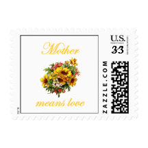 Mother Means Love Postage Stamps
