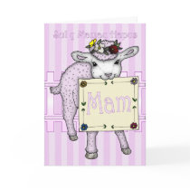Mother, Mother's Day Welsh Language Card Cute