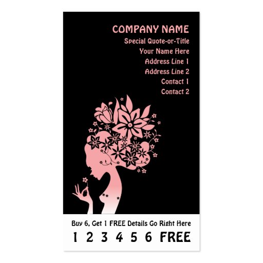 mother nature loyalty card business card (front side)