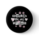 Mother of Bride White on Black buttons by weddingsareus Mother of Bride White on Black buttons