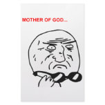 Mother of God Rage Face Comic Meme Customized Stationery