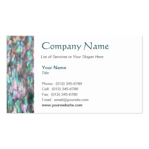 Mother of Pearl Business Card Template (front side)
