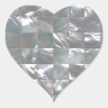 Mother of Pearl Heart Stickers