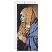 Mother Of Sorrows In Prayer By Tizian Rack Card