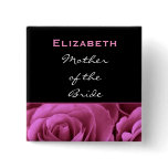 Mother of the Bride Black Pink Roses Custom Name