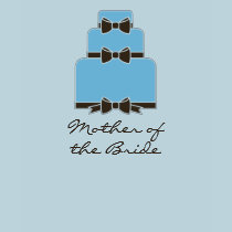 Mother of the Bride Blue and Brown Wedding Cake T-shirts
