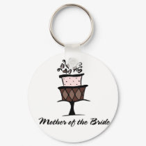 Mother of the Bride Cake keychains