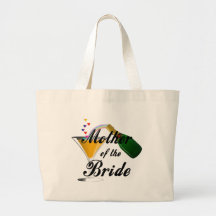 Mother Of The Bride Champagne Toast Canvas Bags