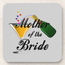 Mother Of The Bride Champagne Toast Beverage Coaster