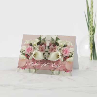 Mother of the bride Congratulations card bouquet