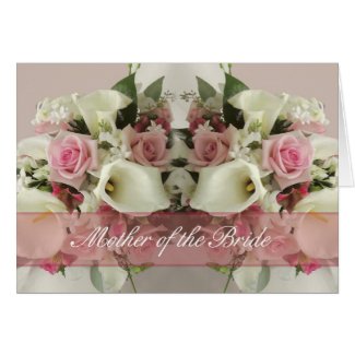 Mother of the bride Congratulations card bouquet