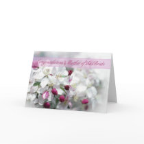 Mother of the bride Congratulations card with flow