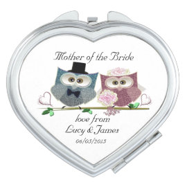 Mother of the Bride Heart Compact Mirror