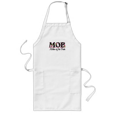 Mother of the Bride (MOD) Tulip Lettering Aprons by trendybridetees