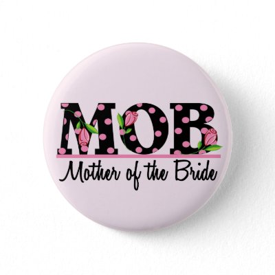 Mother of the Bride (MOD) Tulip Lettering buttons