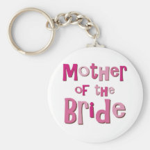 Mother of the Bride Pink Brown Key Chain