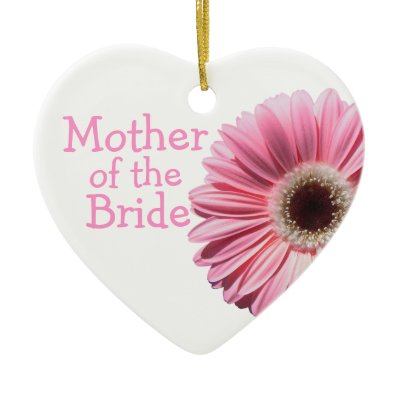 Mother of the Bride Pink Gerbera Daisy Ornament