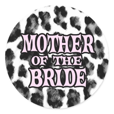 Mother of the Bride Round Stickers