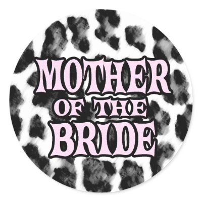 Mother of the Bride Round Stickers