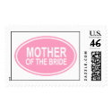 Mother of the Bride Wedding Oval Pink postage by TeeShirtsTShirts Mother of the Bride Wedding Oval Pink postage