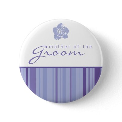 Mother of the Groom Button-Modern Stripes Lavender
