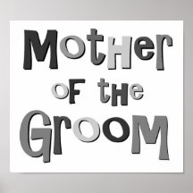 Mother of the Groom Gray Print
