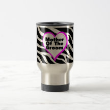Mother Of The Groom (Heart Zebra Stripes) Mug