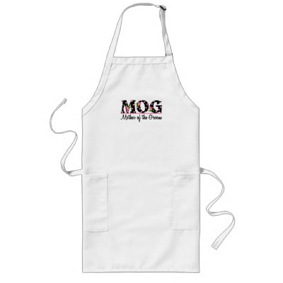 Mother of the Groom (MOG) Tulip Lettering Aprons