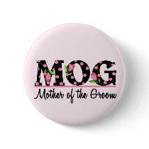 Mother of the Groom (MOG) Tulip Lettering buttons