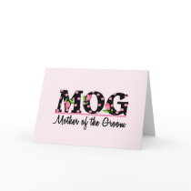 Mother of the Groom (MOG) Tulip Lettering cards