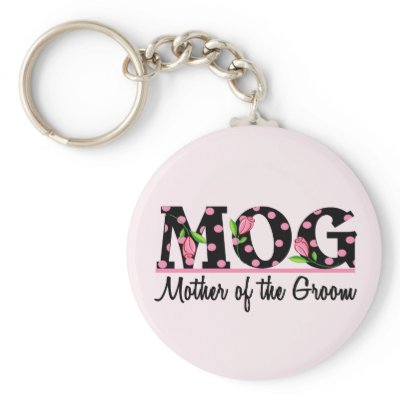 Mother of the Groom (MOG) Tulip Lettering Key Chains