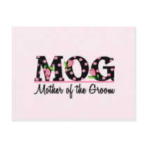 Mother of the Groom (MOG) Tulip Lettering postcards