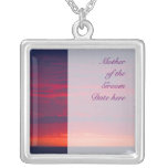 Mother of the Groom Purple Sunset Wedding necklaces