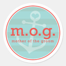Mother of the Groom Sailor Round Sticker