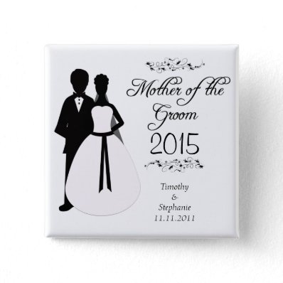 Mother of the groom swirls wedding favor button