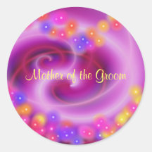 Mother of the Groom Swirly Heart Sticker