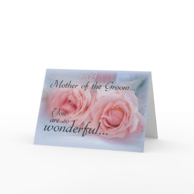 Mother of the Groom, Thank You, Pink Roses Card