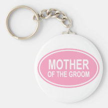 Mother of the Groom Wedding Oval Pink Key Chains