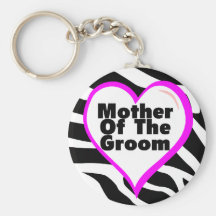 Mother Of The Groom Zebra Stripes Keychain
