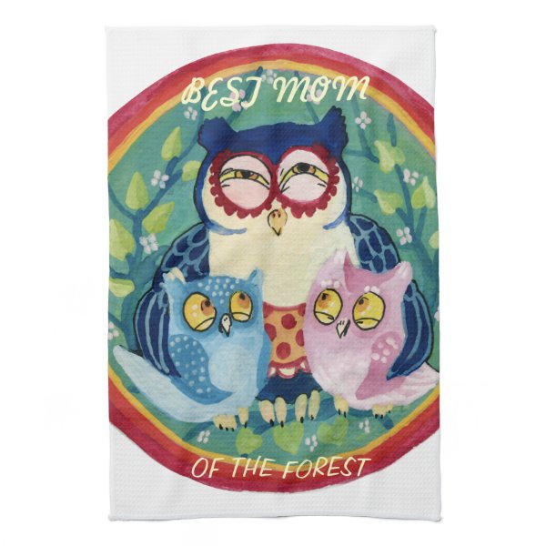 Mother owl best mom towel