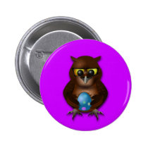 Mother Owl With Easter Egg buttons