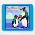 Mother Penguin with Son/Daughter mousepads