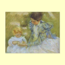 Mother Playing with Her Child. c.1897, Mary Cassat postcards by vintagegiftmall Mother Playing with Her Child. c.1897, Mary Cassat postcards