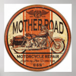 Mother Road Motorcycle Repair Poster
